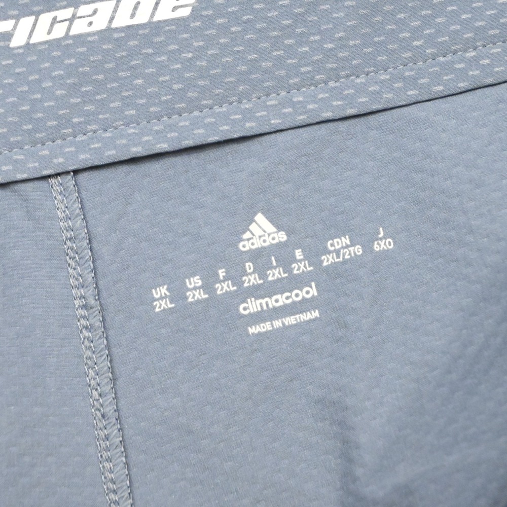 Adidas Barricade Tennis Shorts Mens Size 2XL x 10" Blue ClimaCool Nylon Stretch - Picture 5 of 8
